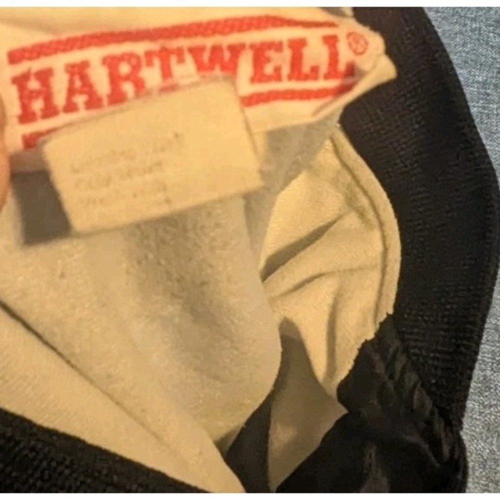 Vintage Hartwell Windbreaker Jacket Men's 2XL Black Long Sleeve Varsity Style - Picture 4 of 10